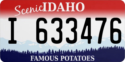ID license plate I633476