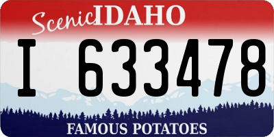 ID license plate I633478