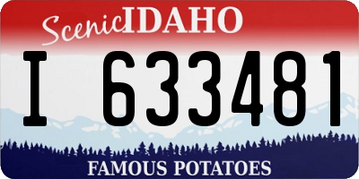 ID license plate I633481