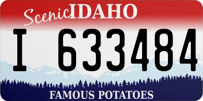 ID license plate I633484