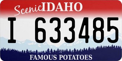 ID license plate I633485