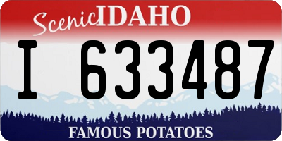 ID license plate I633487