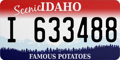 ID license plate I633488