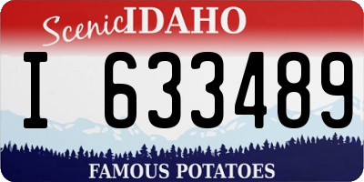 ID license plate I633489