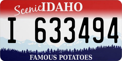 ID license plate I633494