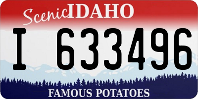 ID license plate I633496