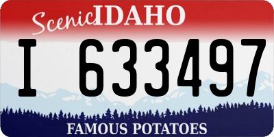 ID license plate I633497