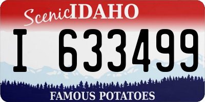 ID license plate I633499