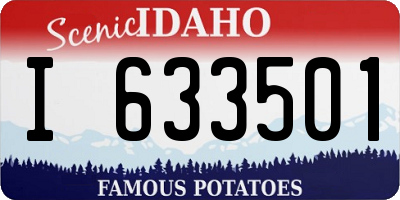 ID license plate I633501