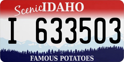 ID license plate I633503