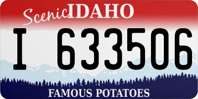 ID license plate I633506