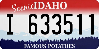 ID license plate I633511