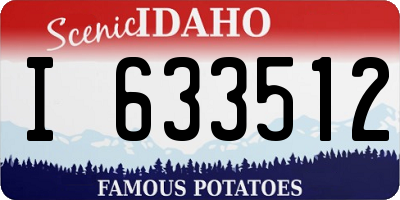 ID license plate I633512