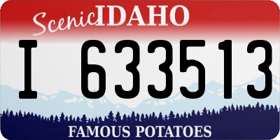 ID license plate I633513