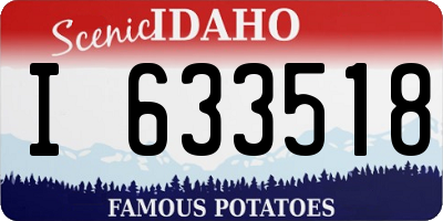 ID license plate I633518