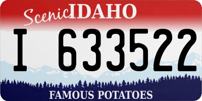 ID license plate I633522
