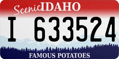 ID license plate I633524