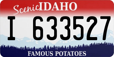 ID license plate I633527