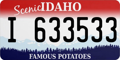 ID license plate I633533