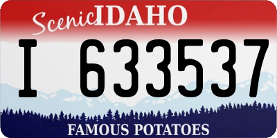 ID license plate I633537