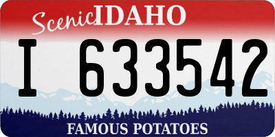 ID license plate I633542