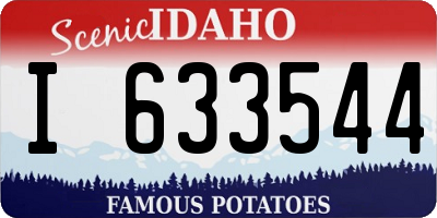 ID license plate I633544