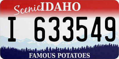 ID license plate I633549