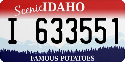 ID license plate I633551