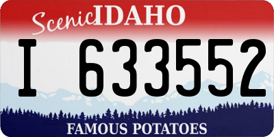 ID license plate I633552