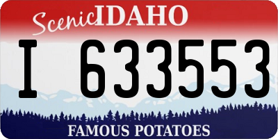 ID license plate I633553