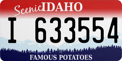 ID license plate I633554