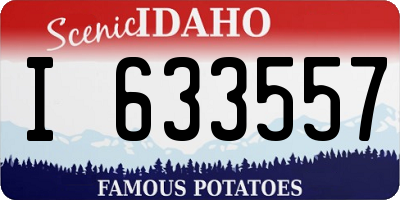 ID license plate I633557