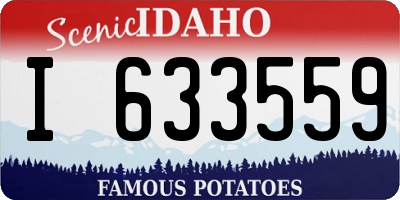 ID license plate I633559