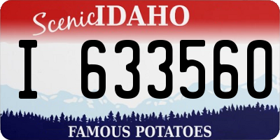 ID license plate I633560