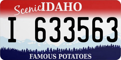 ID license plate I633563