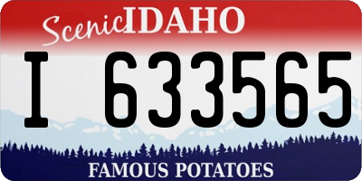 ID license plate I633565