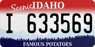ID license plate I633569