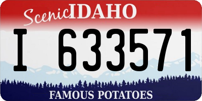 ID license plate I633571