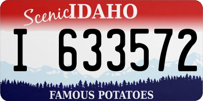 ID license plate I633572