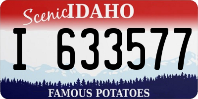 ID license plate I633577