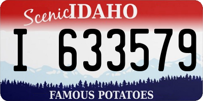 ID license plate I633579