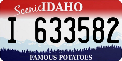 ID license plate I633582