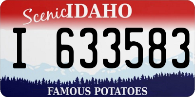 ID license plate I633583