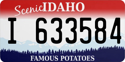 ID license plate I633584