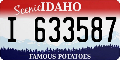 ID license plate I633587