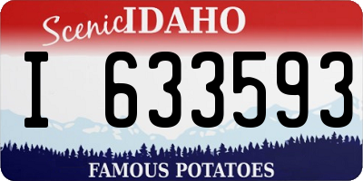 ID license plate I633593