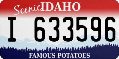 ID license plate I633596