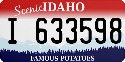 ID license plate I633598