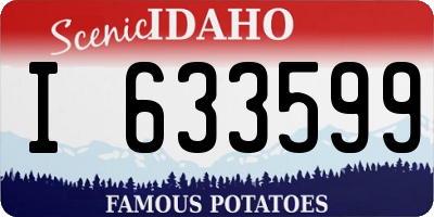 ID license plate I633599