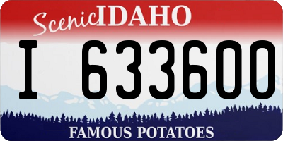 ID license plate I633600